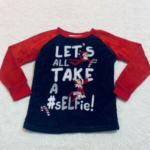 Red and black Elf on the Shelf long sleeve shirt
